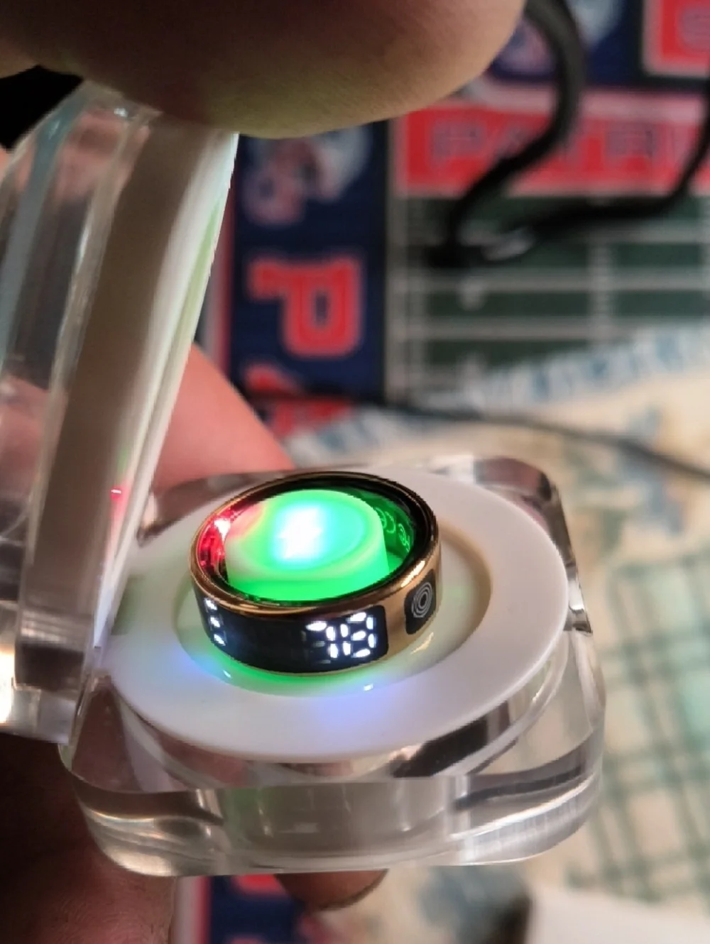 Smart Ring LED Display - Black